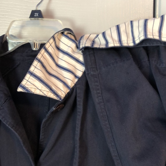 Coat long navy trench style-Large - Picture 2 of 5